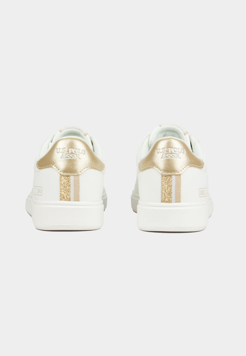 U.s. polo asnn. sneakers donna marlyn001-a whi-gold1