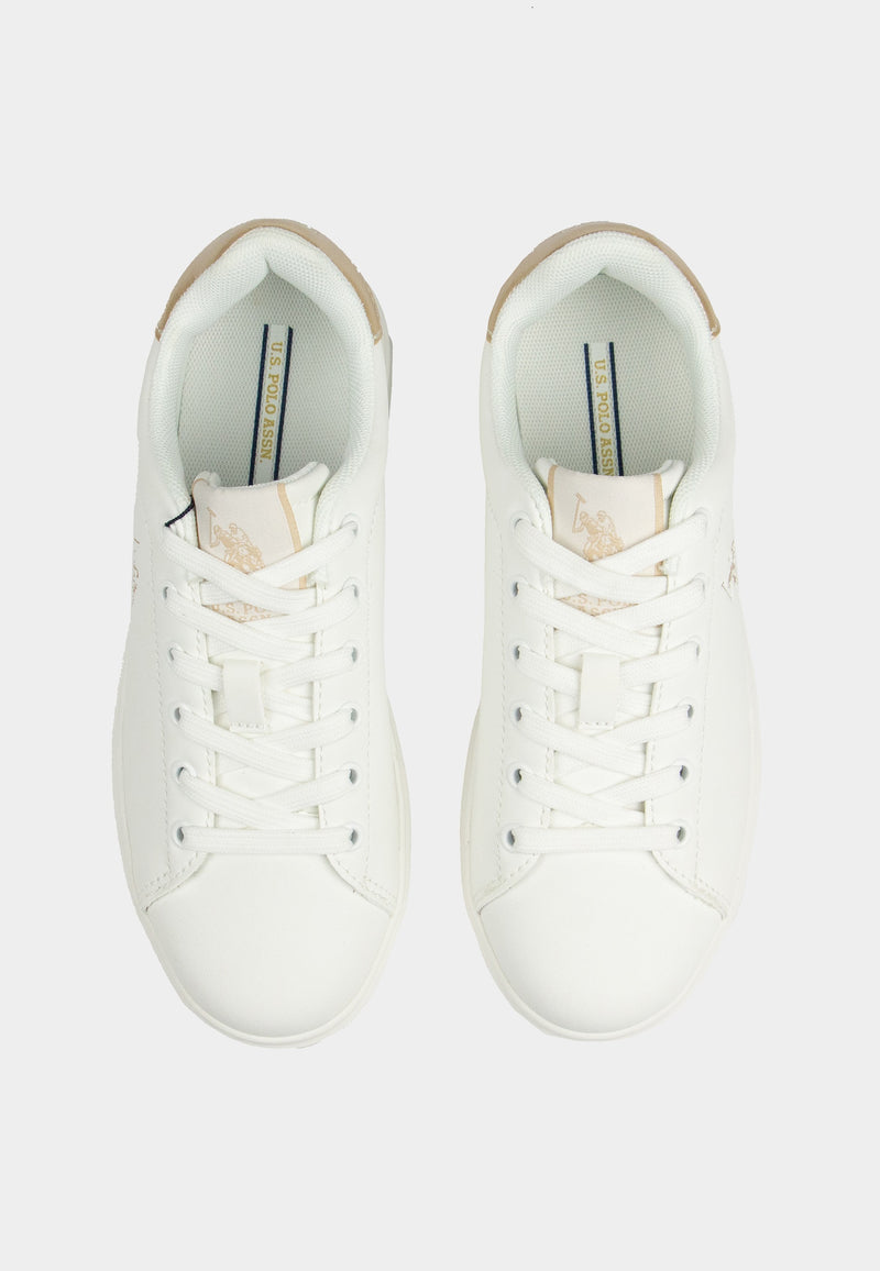 U.s. polo asnn. sneakers donna marlyn001-a whi-gold1